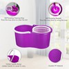 Spin bucket mop with strainer
